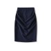 style new women's sexy high-waisted fitted pencil skirt with design beauty, pleated back slit short skirt solid color
