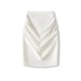 style new women's sexy high-waisted fitted pencil skirt with design beauty, pleated back slit short skirt solid color