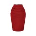 style new women's sexy high-waisted fitted pencil skirt with design beauty, pleated back slit short skirt solid color
