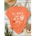 Short sleeved T-shirt with women's coffee and dog pattern round neck short sleeved shirt