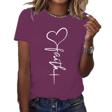 Elegant heart-shaped and love letter pattern in short sleeves