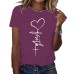 Elegant heart-shaped and love letter pattern in short sleeves