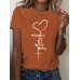 Elegant heart-shaped and love letter pattern in short sleeves