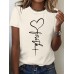 Elegant heart-shaped and love letter pattern in short sleeves