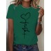 Elegant heart-shaped and love letter pattern in short sleeves
