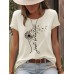 Short sleeved dandelion pattern
