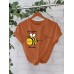 New Bee Pattern Short Sleeves