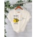 New Bee Pattern Short Sleeves