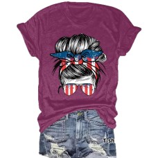 Short sleeved patriotic Independence Day in the United States Short sleeved patriotic Independence Day in the United States