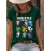 Cartoon Fish Round Neck Short Sleeve
