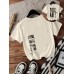 Short sleeved YOU ABE slogan