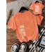 Short sleeved YOU ABE slogan