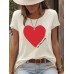 Printed short sleeved shirt with lacha print round neck loose fitting short sleeved shirt