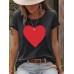 Printed short sleeved shirt with lacha print round neck loose fitting short sleeved shirt