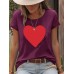 Printed short sleeved shirt with lacha print round neck loose fitting short sleeved shirt