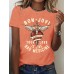 Short sleeved BON JOVI Band