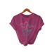 Printed short sleeved tri color heart