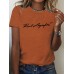 Short sleeved slogan
