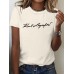 Short sleeved slogan