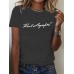 Short sleeved slogan