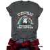Sunshine Raccoon Pattern Short Sleeve