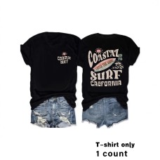 Round neck Vintage Coastal Surf California Matc Top