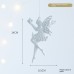 Christmas Snowflake Acrylic Transparent Reindeer Wreath Ornament Tree Decoration Window Hanging Decor