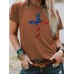 Star and stripe printed short sleeves