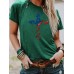 Star and stripe printed short sleeves
