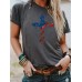 Star and stripe printed short sleeves