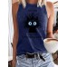 Explosion cat pattern printed short sleeved women