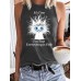 Explosion cat pattern printed short sleeved women