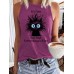 Explosion cat pattern printed short sleeved women