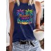 Beach coconut tree print sleeveless