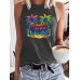 Beach coconut tree print sleeveless