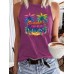 Beach coconut tree print sleeveless
