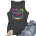 Beach coconut tree print sleeveless