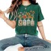 Vintage Sunflower Botanical Plant Garde Short Sleeves