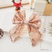 Christmas Silver Rhinestone Bow Charm Ornament for Tree Decoration