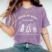 Wash and make old HOUSE printed short sleeves
