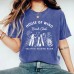 Wash and make old HOUSE printed short sleeves