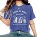 Wash and make old HOUSE printed short sleeves