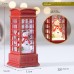 Christmas Decorative Lighted Phone Booth Ornament for Hotel Mall Window Display Desktop Scene Decoration