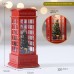 Christmas Decorative Lighted Phone Booth Ornament for Hotel Mall Window Display Desktop Scene Decoration