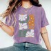 Wash and make old floral printed short sleeves