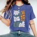 Wash and make old floral printed short sleeves