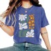 Wash and make old floral printed short sleeves