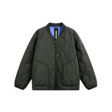 Diamond Pattern  White Duck Down Baseball Collar Lightweight Down Jacket