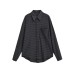 Solid Color Turn-Down Collar Long Sleeve Shirt for Women, Designed with Utility Texture, Slightly Sheer, Loose Fit