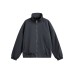 Stand Collar Batwing Bomber Coat with Shearling Lining for Winter Outdoor Commute